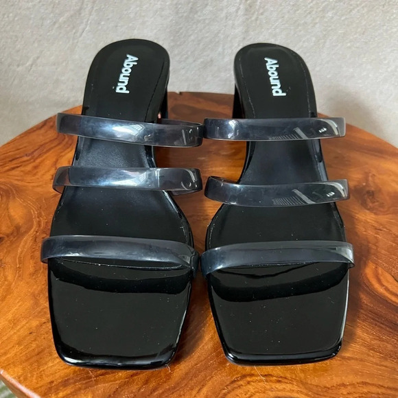 Nordstrom Abound Ethan Strappy Slide Sandal in Black Smoke Size 6.5 - Picture 2 of 11